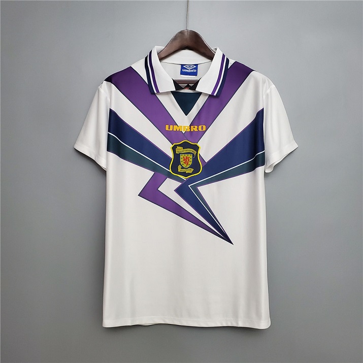 AAA Quality Scotland 94/96 Away White Soccer Jersey